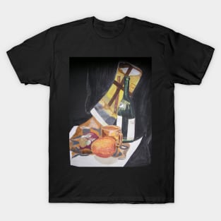 Still Life With Fruit & Wine Bottle T-Shirt